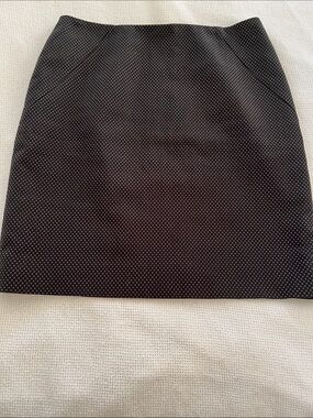 Halogen Black Pencil Skirt with White Microdots
